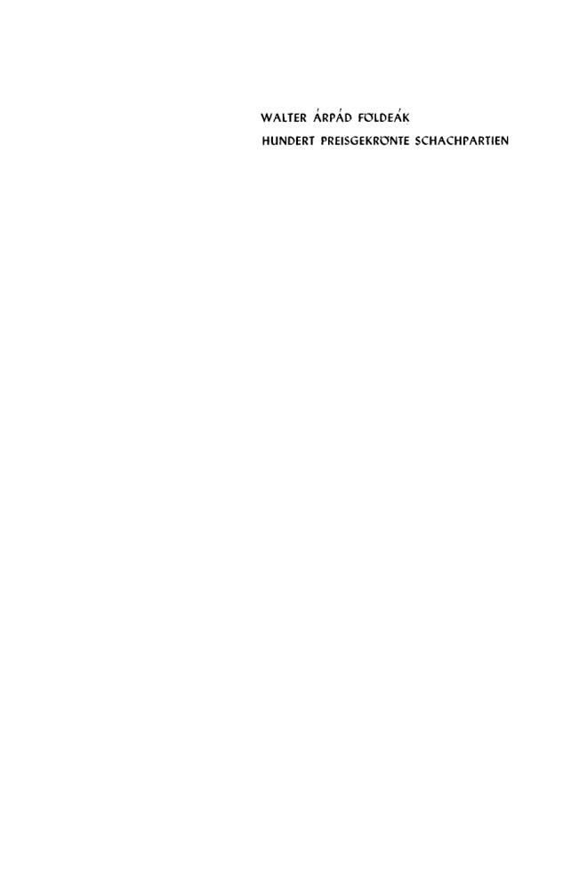 Hundert preisgekronte Schachpartien German Edition Walter Arpad Foldeak Kitap Kapağı