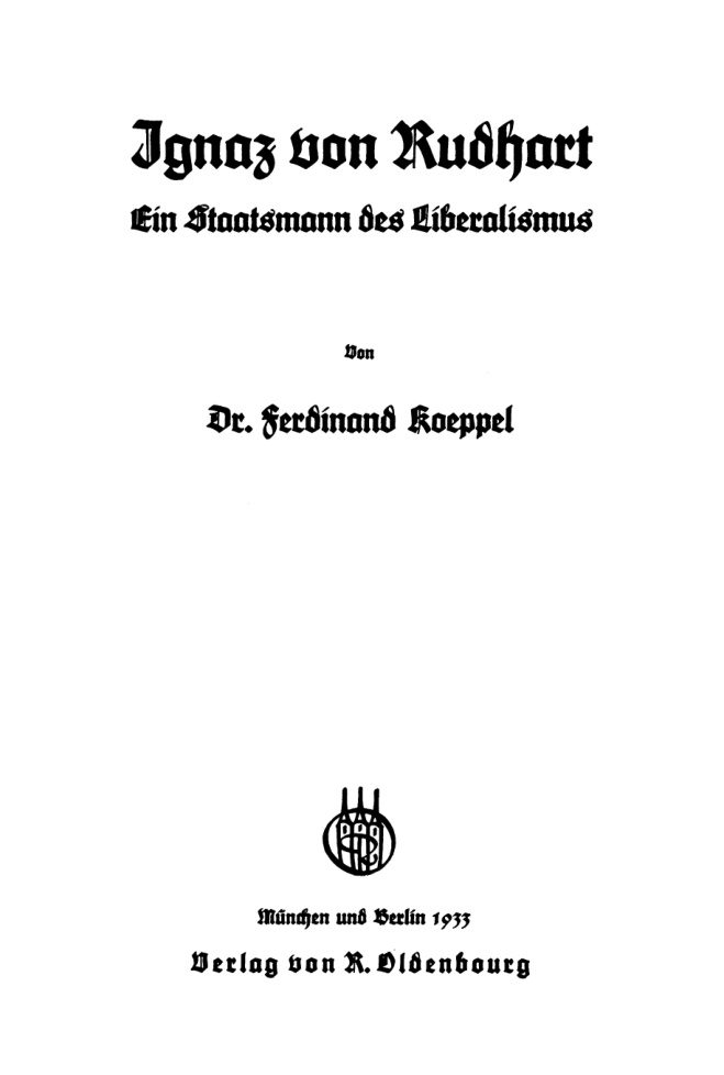 Ignaz von Rudhart German Edition Ferdinand Koeppel Kitap Kapağı