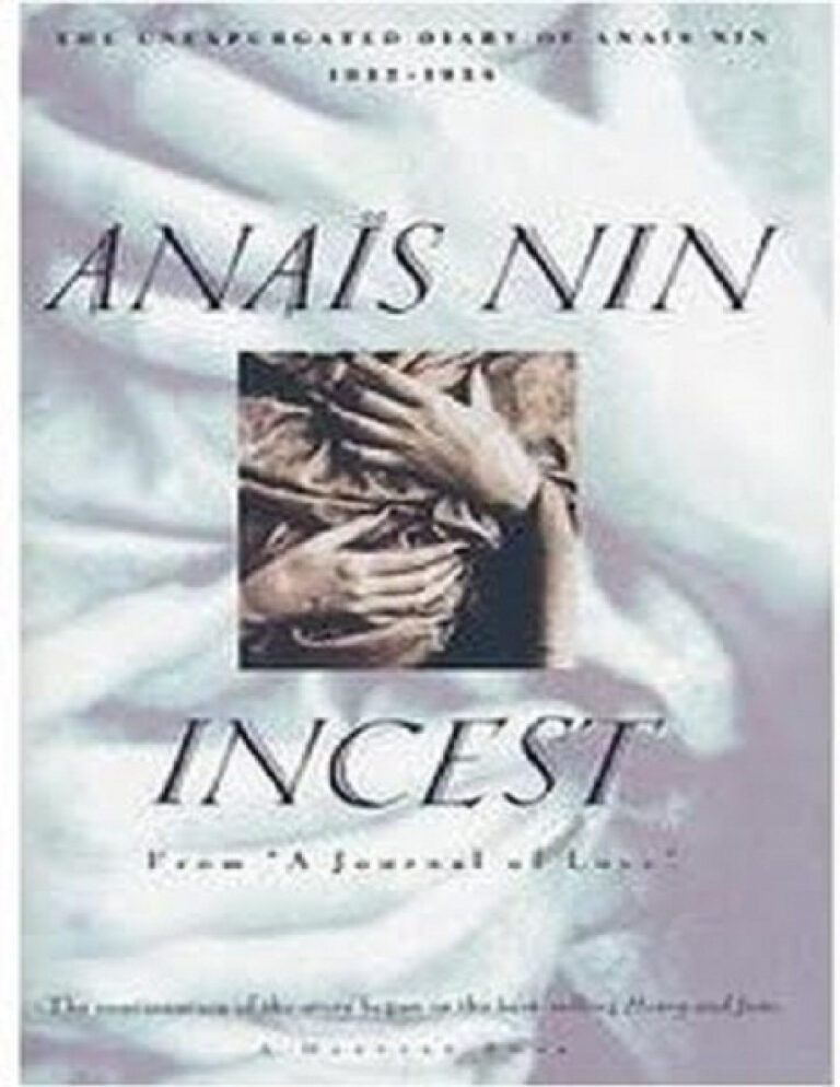 Incesto diario amoroso Anais Nin Kitap Kapağı