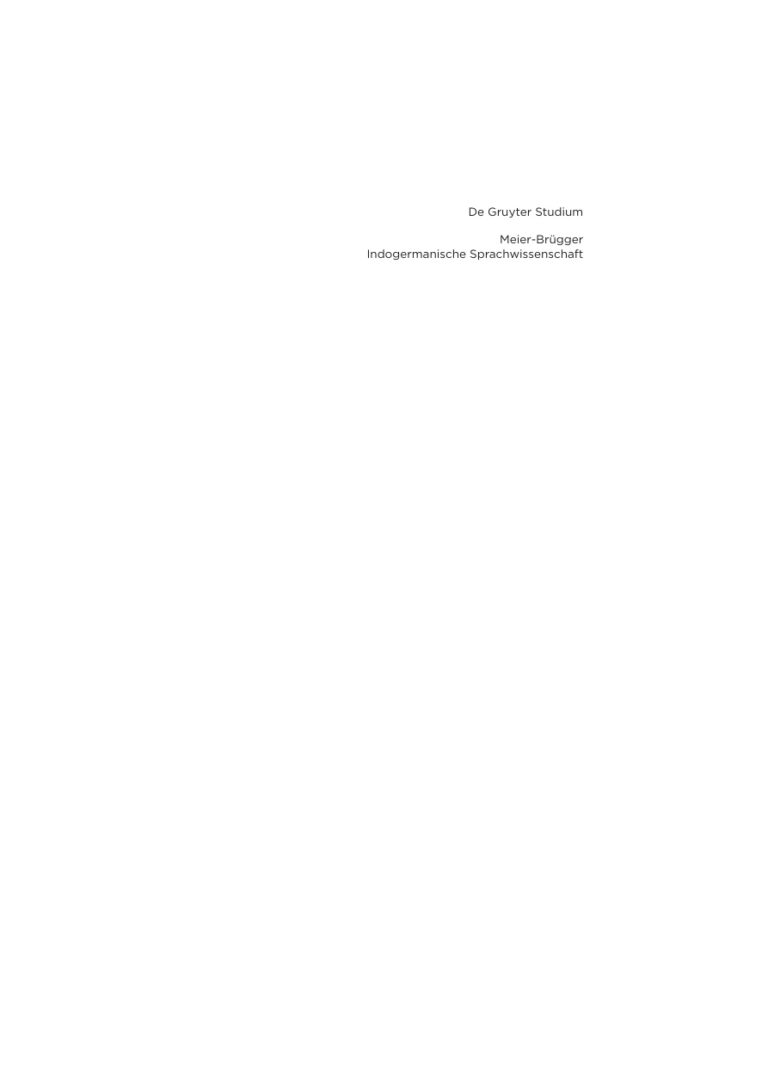 Indogermanische Sprachwissenschaft German Edition Michael Meier Brugger Kitap Kapağı
