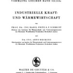 Industrielle Kraft und Warmewirtschaft German Edition Fritz A F Schmidt Kitap Kapağı