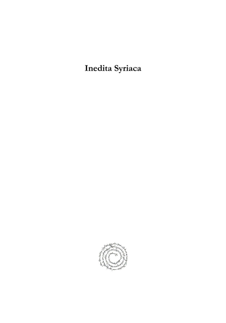 Inedita Syriaca German Edition Eduard Sachau Kitap Kapağı