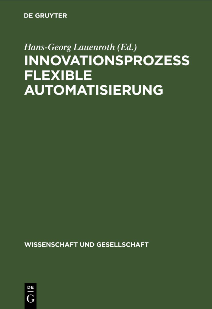 Innovationsprozess flexible Automatisierung German Edition Hans Georg Lauenroth Kitap Kapağı