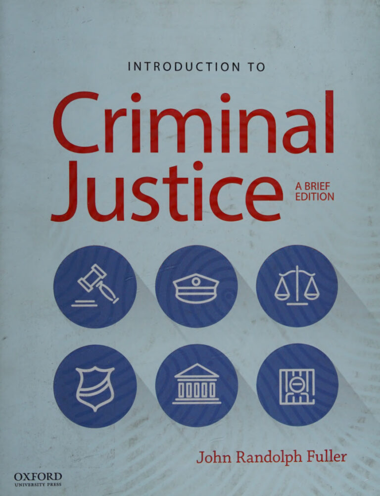Introduction To Criminal Justice A BRIEF EDITION John R Fuller Kitap Kapağı