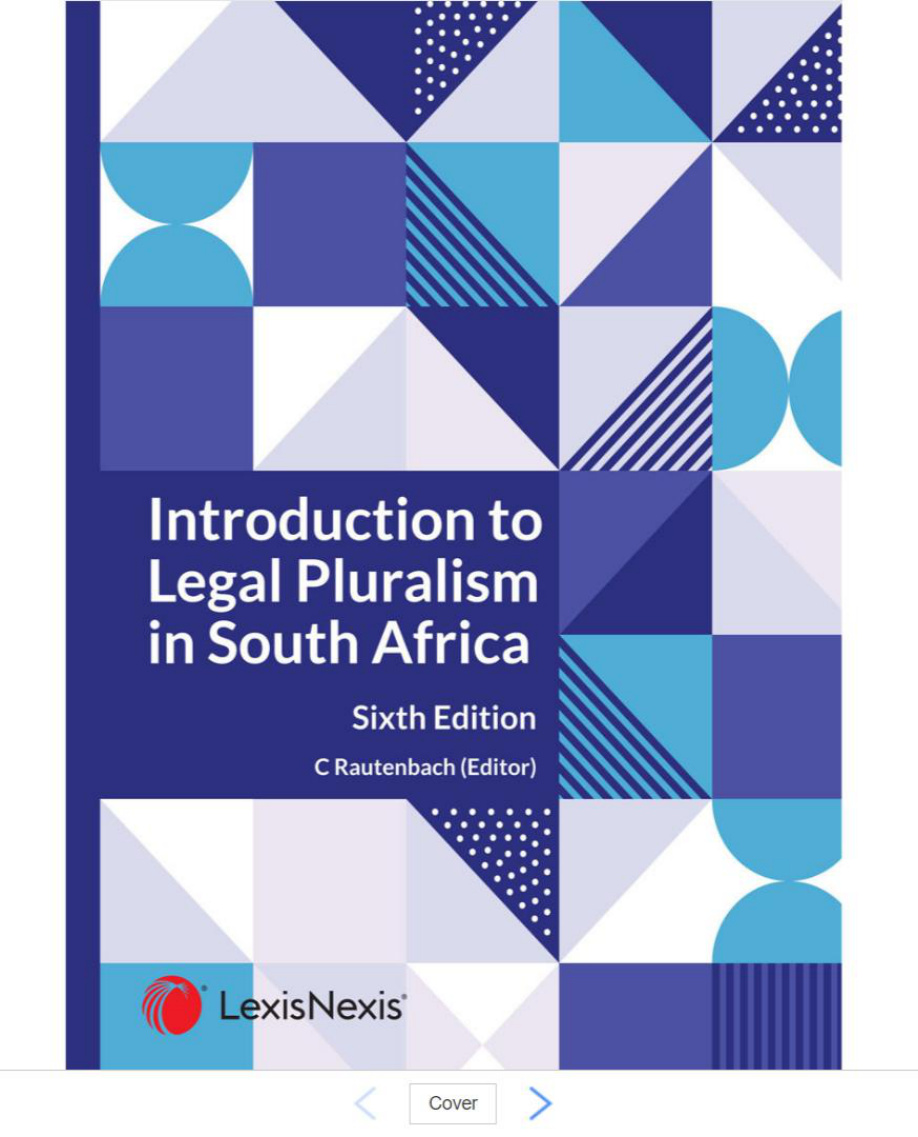 Introduction to legal pluralism in South Africa 6th edition Rautenbach C Kitap Kapağı
