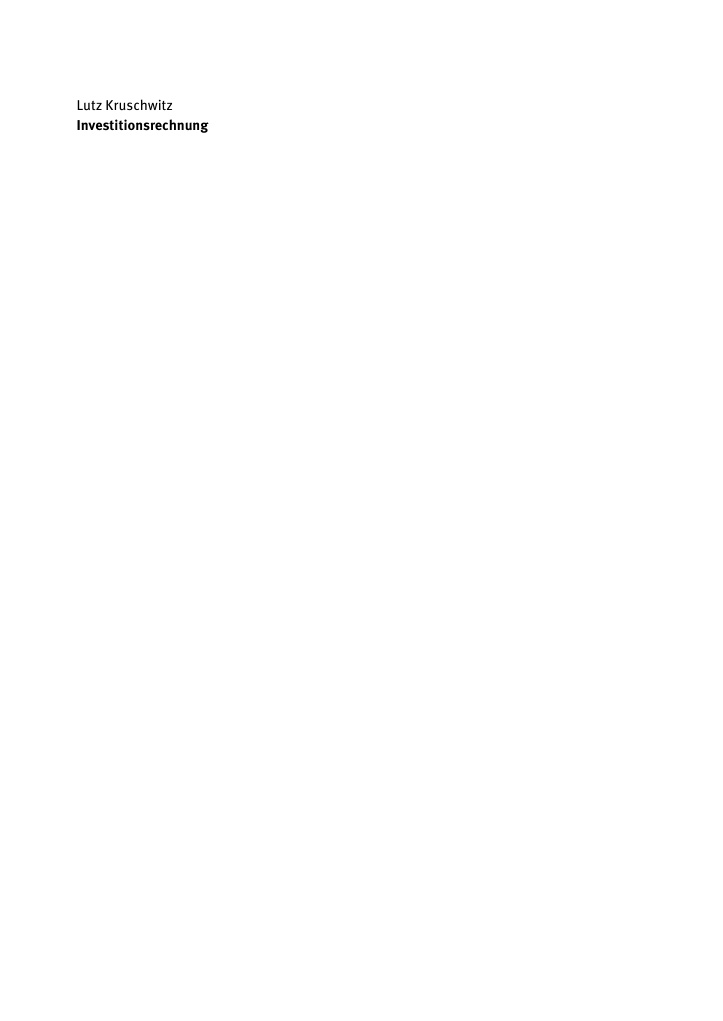 Investitionsrechnung PDF Download