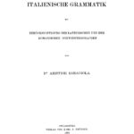 Italienische Grammatik German Edition Aristide Baragiola Kitap Kapağı