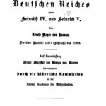 Jahrbucher des Deutschen Reiches unter Heinrich IV und Heinrich V 1077 1084 German Edition Gerold Meyer von Kronau Kitap Kapağı