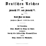 Jahrbucher des Deutschen Reiches unter Heinrich IV und Heinrich V 1106 1116 German Edition Gerold Meyer von Kronau Kitap Kapağı