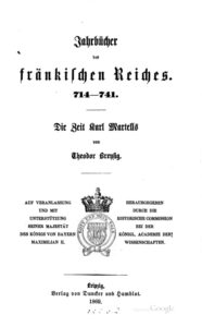 Jahrbucher des Frankischen Reiches 714 741 Die Zeit Kart Martells Theodor Breysig Kitap Kapağı