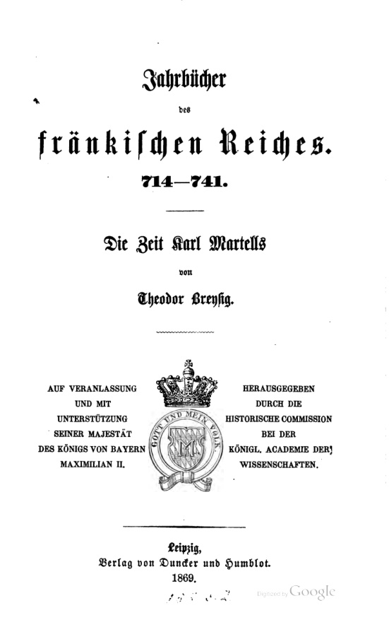 Jahrbucher des Frankischen Reiches 714 - 741 Die Zeit Kart Martells PDF Download