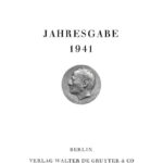 Jahresgabe 1941 der Winckelmann Gesellschaft German Edition Arthur Schulz Kitap Kapağı