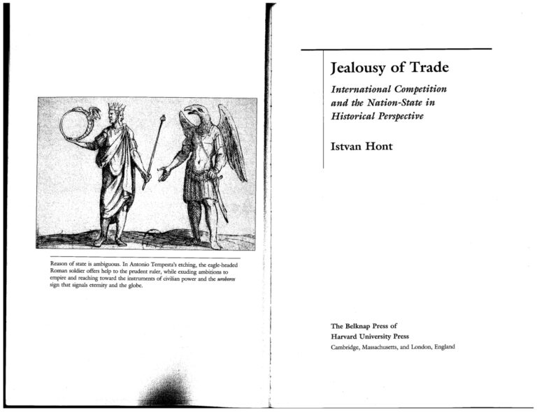 Jealousy of trade istvan hont Kitap Kapağı