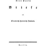 Jean Pauls Briefe an Friedrich Heinrich Jakobi German Edition Jean Paul Kitap Kapağı