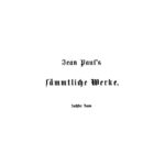 Jean Pauls Sammtliche Werke Band 6 Hesperus oder Funfundvierzig Hundsposttage German Edition Ernst Forster Kitap Kapağı
