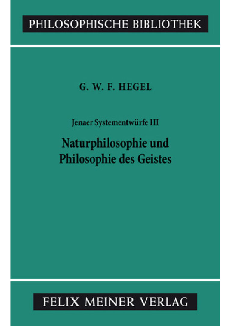 Jenaer Systementwurfe II German Edition Georg Wilhelm Friedrich Hegel Kitap Kapağı