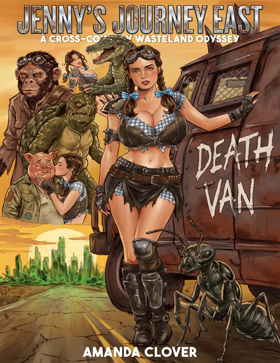 Jennys jouney east A cross country wasteland odyssey Amanda Clover Kitap Kapağı