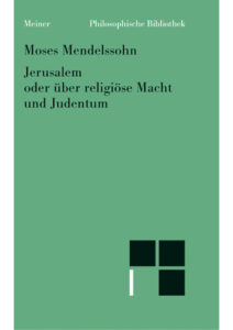 Jerusalem oder uber religiose Macht und Judentum German Edition Moses Mendelssohn Kitap Kapağı