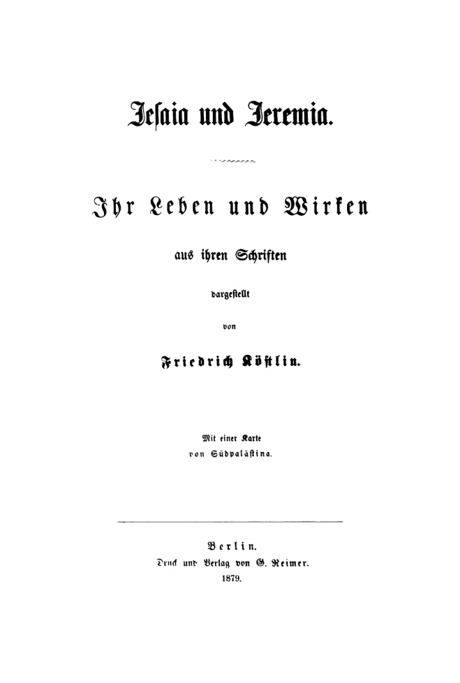 Jesaia und Jeremia German Edition Friedrich Kostlin Kitap Kapağı