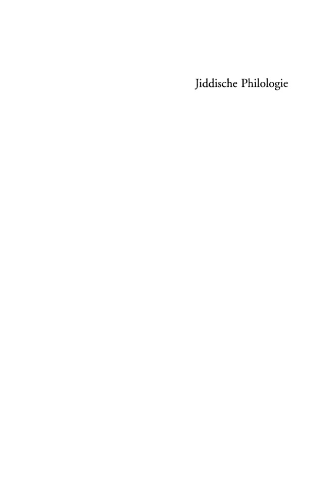 Jiddische Philologie German Edition Walter Roll Kitap Kapağı