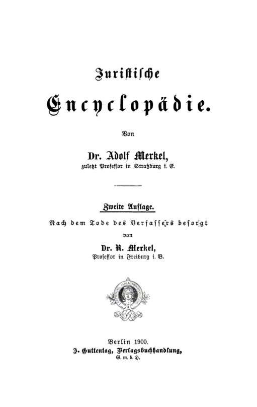Juristische Encyclopadie German Edition Adolf Merkel Kitap Kapağı
