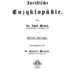 Juristische Enzyklopadie German Edition Adolf Merkel Kitap Kapağı