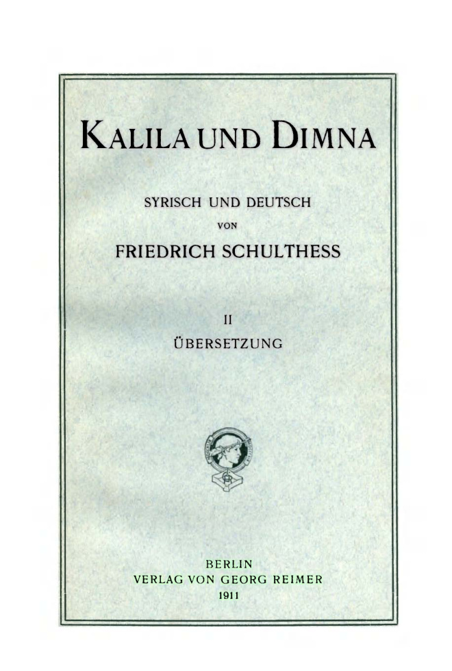Kalila und Dimna PDF Download