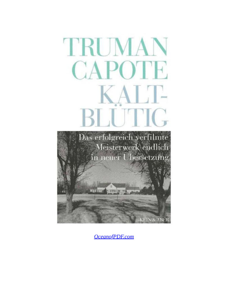 Kaltblutig German Edition Truman Capote Kitap Kapağı
