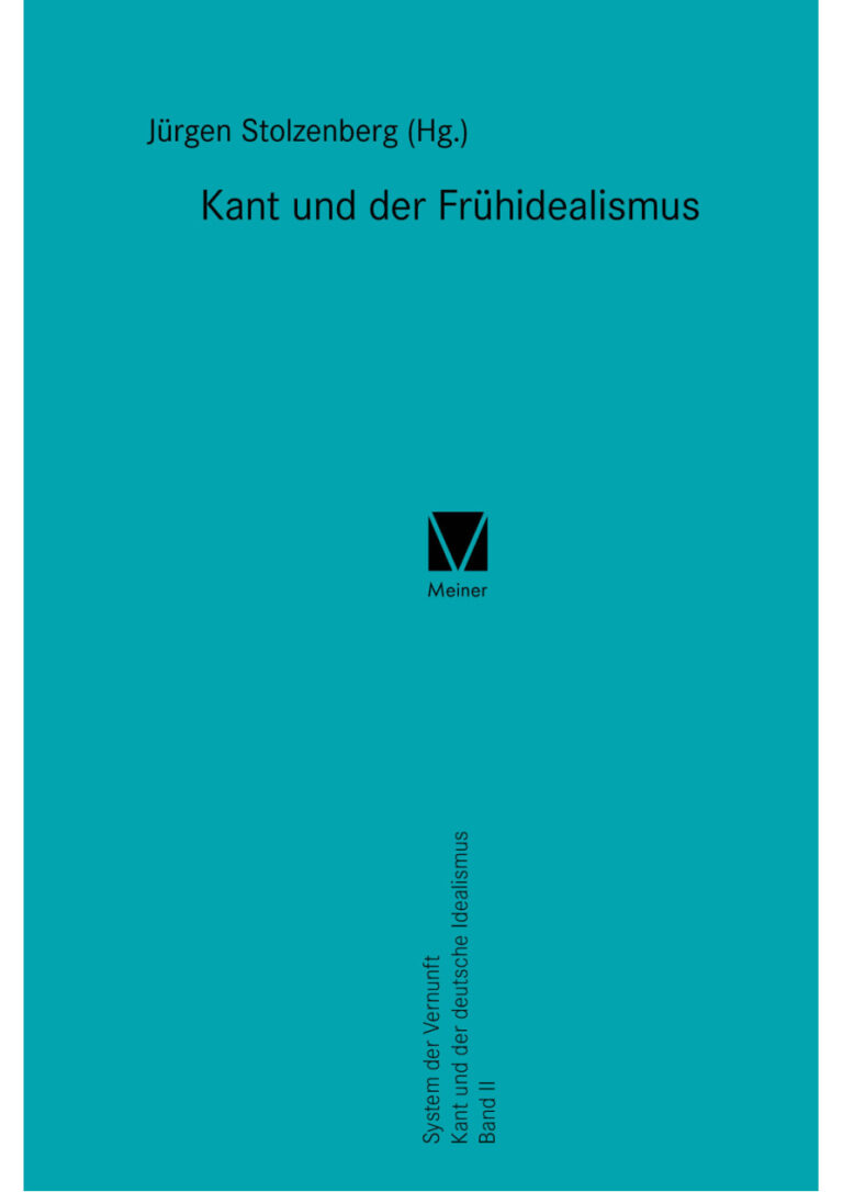 Kant und der Fruhidealismu German Edition Jurgen Stolzenberg Kitap Kapağı