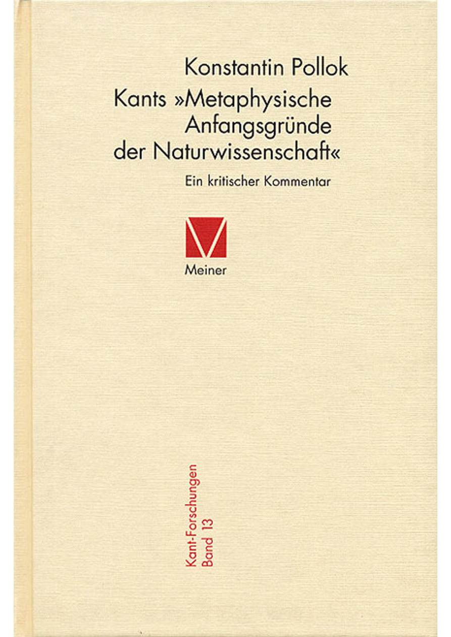 Kants Metaphysische Anfangsgrunde der Naturwissenschaft PDF Download