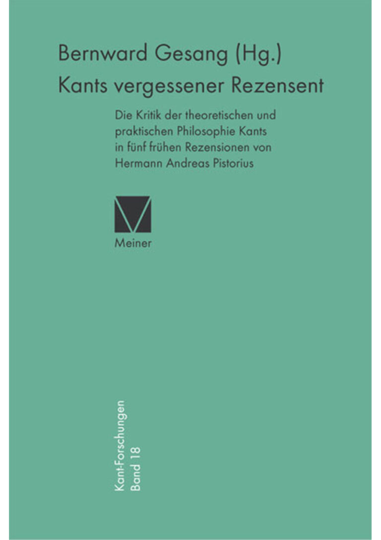 Kants vergessener Rezensen German Edition Bernward Gesang Kitap Kapağı