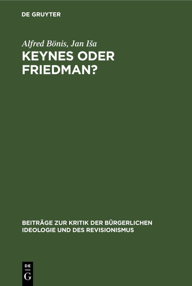 Keynes oder Friedman German Edition Alfred Bonis Kitap Kapağı