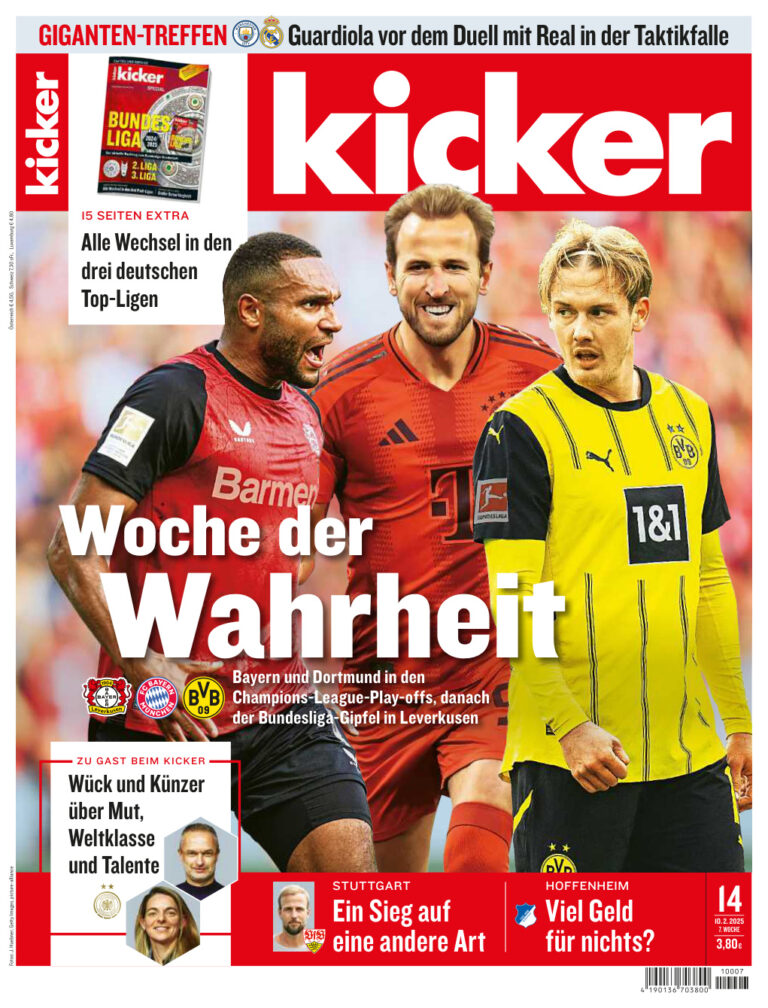 Kicker Sportmagazin No 14 10 Februar 2025 GER Russ Bray Kitap Kapağı