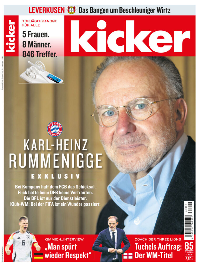 Kicker Sportmagazin No 85 17 Oktober 2024 GER Kicker Sportmagazin Kitap Kapağı