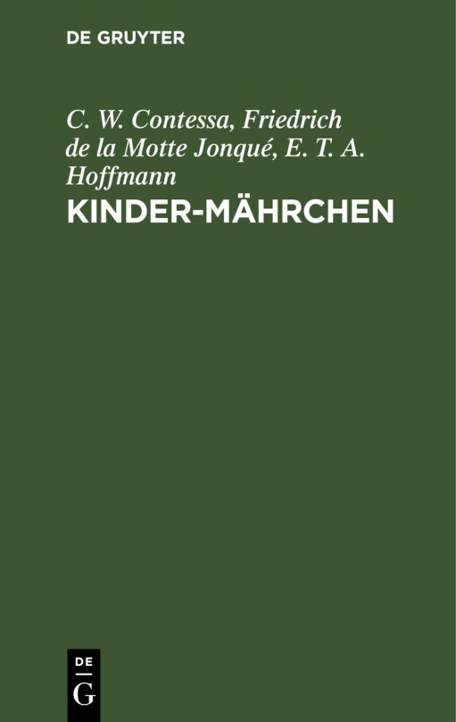 Kinder Mahrchen German Edition C W Contessa Kitap Kapağı