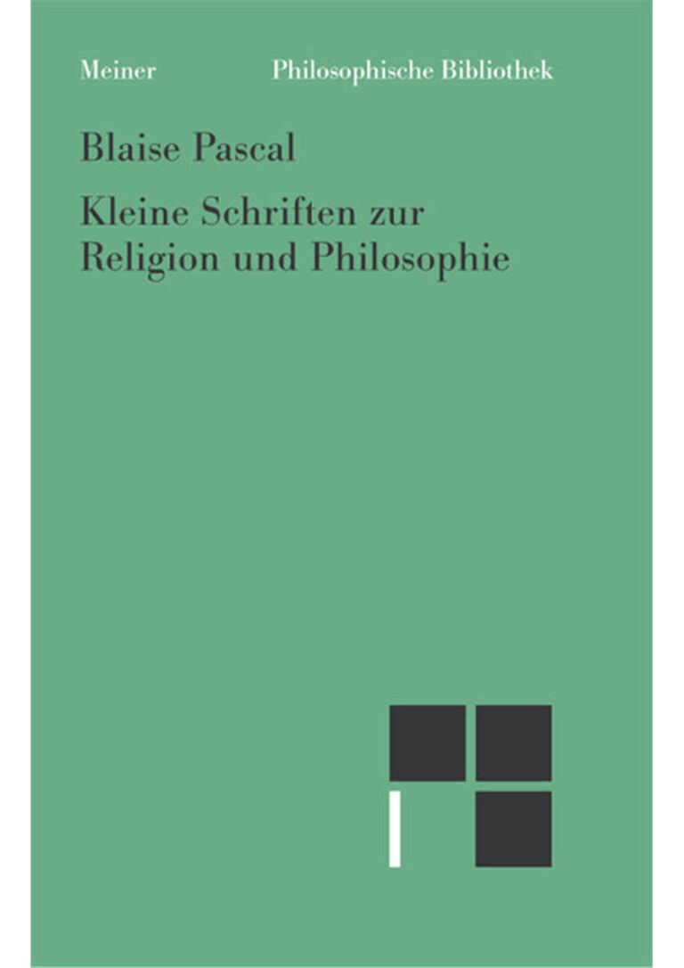 Kleine Schriften zur Religion und Philosophie German Edition Blaise Pascal Kitap Kapağı