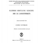 Kleinere geistliche Gedichte des XII Jahrhunderts German Edition Albert Leitzmann Kitap Kapağı