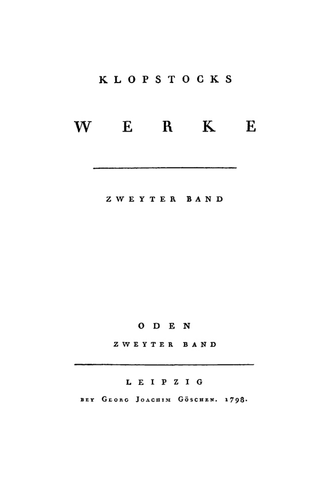 Klopstocks sammtliche Werke Band 2 German Edition Friedrich Gottlieb Klopstock Kitap Kapağı