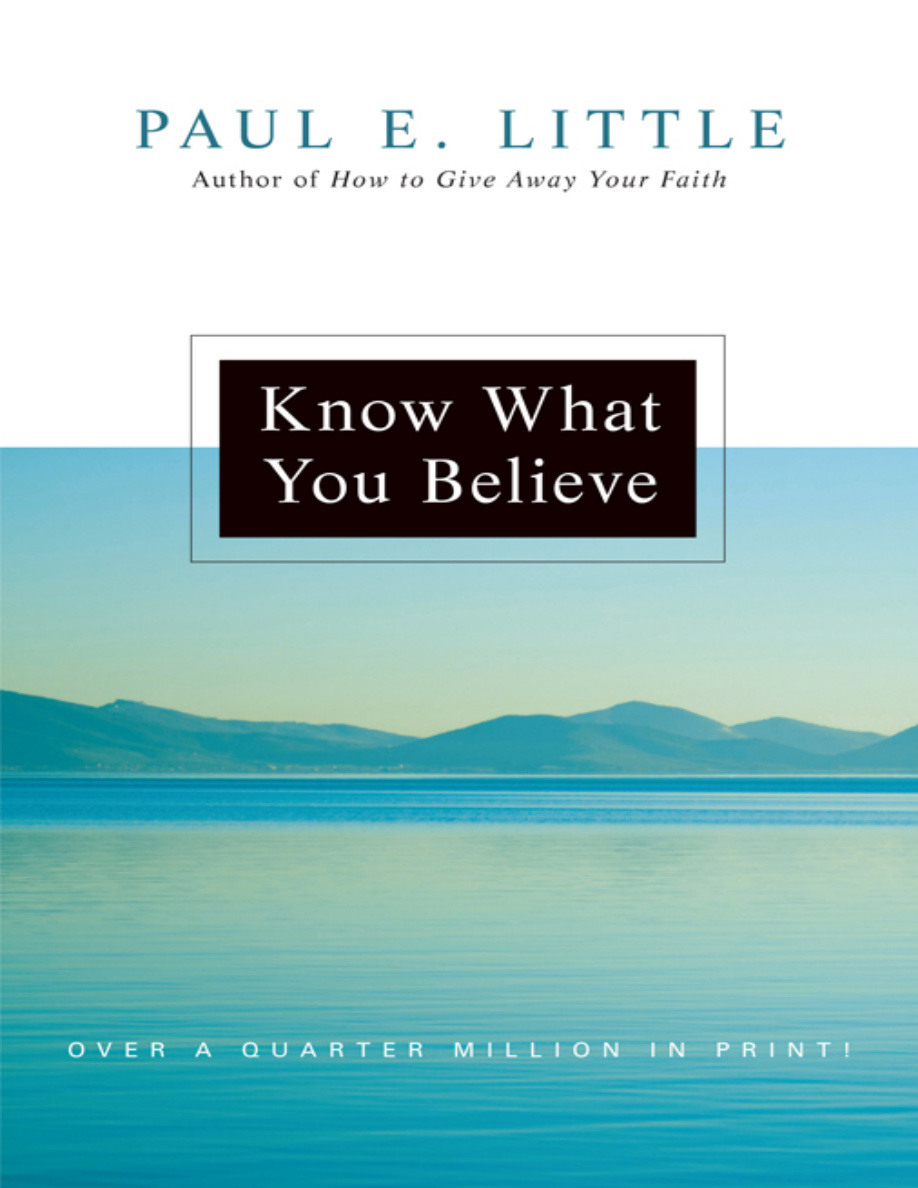 Know What You Believe Paul E Little Kitap Kapağı