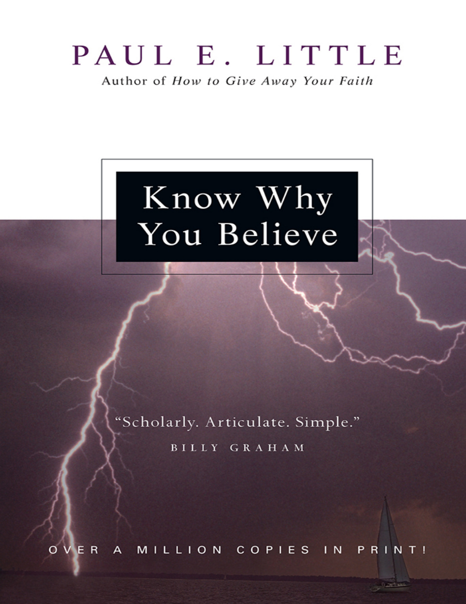 Know Why You Believe Paul E Little Kitap Kapağı