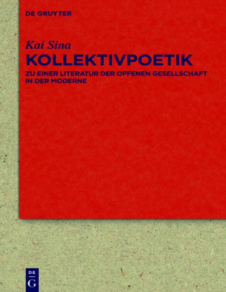 Kollektivpoetik German Edition Kai Sina Kitap Kapağı