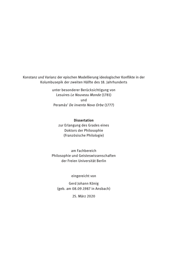 Kolumbus Epik Die Inszenierung eines Helden in franzosischen und neulateinischen Texten ab 1750 German Edition Gerd Johann Konig Kitap Kapağı