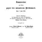 Kommentar zum Gesetz gegen den unlauteren Wettbewerb Vom 7 Juni 1909 German Edition Albert Pinner Kitap Kapağı