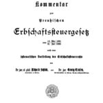 Kommentar zum Preussischen Erbschaftssteuergesetz Vom 19 German Edition Richard Schuck Kitap Kapağı