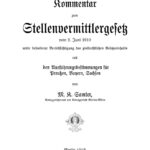 Kommentar zum Stellenvermittlergesetz vom 2 Juni 1910 German Edition M K Samter Kitap Kapağı