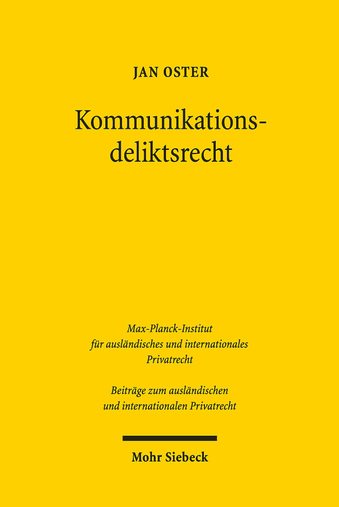 Kommunikationsdeliktsrech German Edition Jan Oster Kitap Kapağı