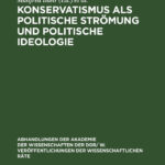 Konservatismus als politische Stromung und politische Ideologie German Edition Manfred Buhr Kitap Kapağı