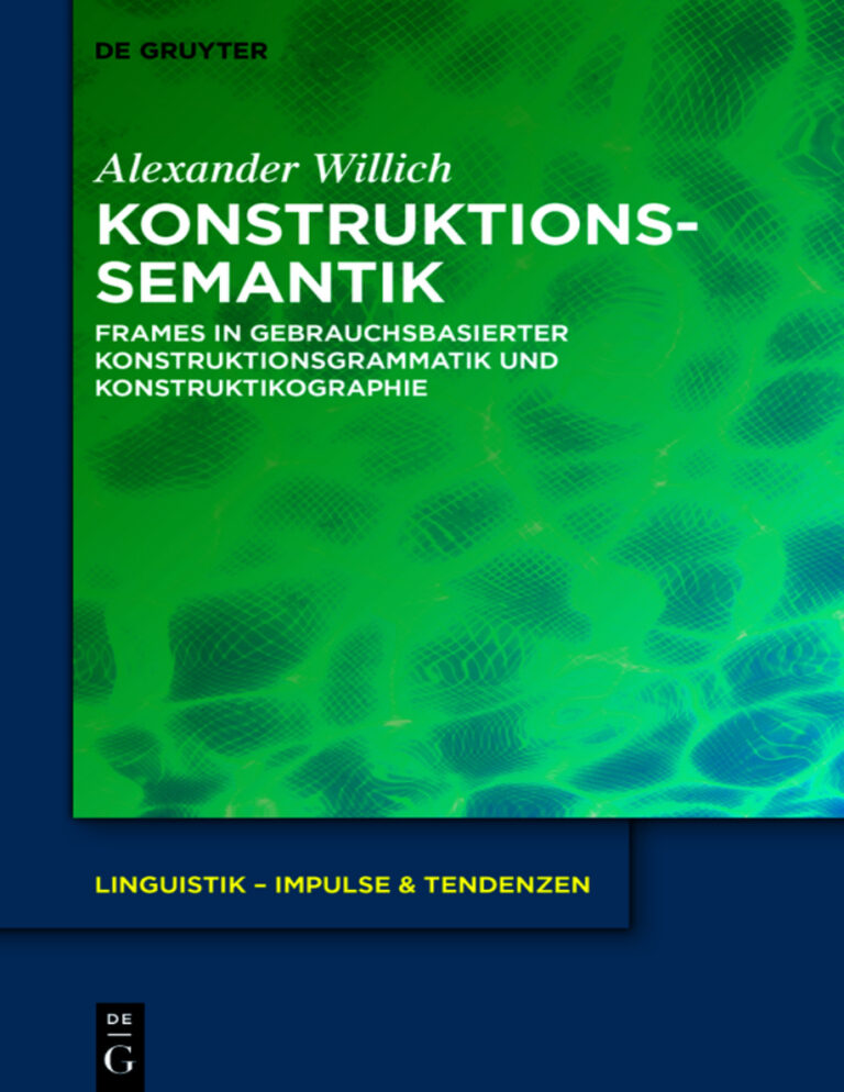 Konstruktionssemantik German Edition Alexander Willich Kitap Kapağı