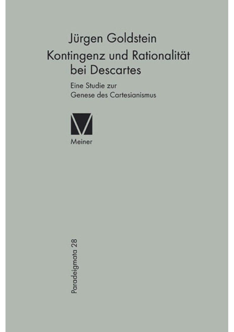 Kontingenz und Rationalitat bei Descarte German Edition Jurgen Goldstein Kitap Kapağı