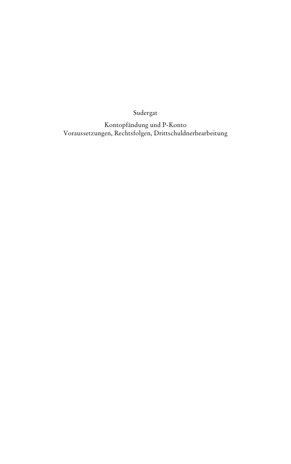 Kontopfandung und P Konto German Edition Lutz G Sudergat Kitap Kapağı